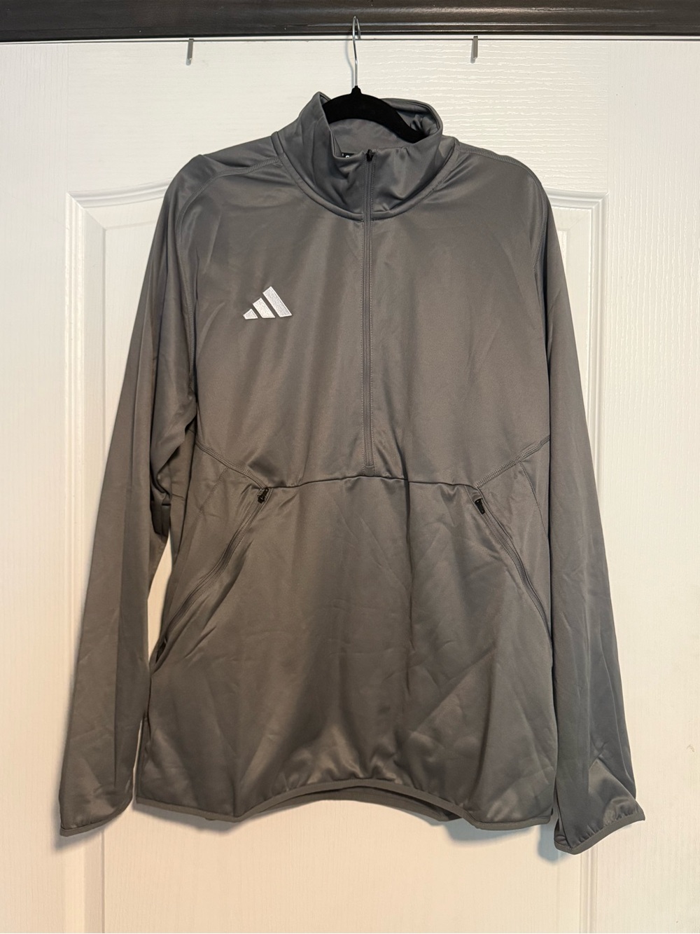 Adidas XL Gray 1/4 Zip Pullover Athletic Training Jacket NWT Performance